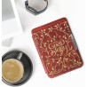 Kwmobile étui compatible avec kobo clara hd coque - étui à rabat magnétique tablette ereader similicuir avec sangle - jaune-oran