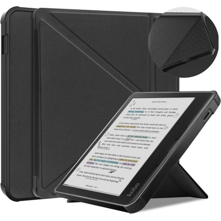 Antichoc Housse pour KOBO Libra Colour Coque - Étui KOBO Libra Colour 7" Liseuse eBook Housse avec Support Pliant Housse Protect