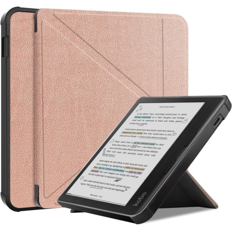 Antichoc Housse pour KOBO Libra Colour Coque - Étui KOBO Libra Colour 7" Liseuse eBook Housse avec Support Pliant Housse Protect