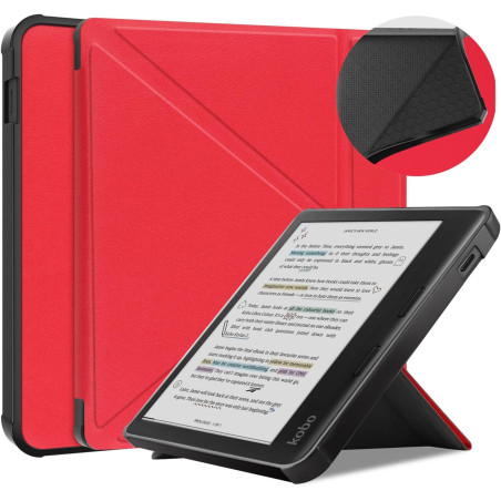 Antichoc Housse pour KOBO Libra Colour Coque - Étui KOBO Libra Colour 7" Liseuse eBook Housse avec Support Pliant Housse Protect