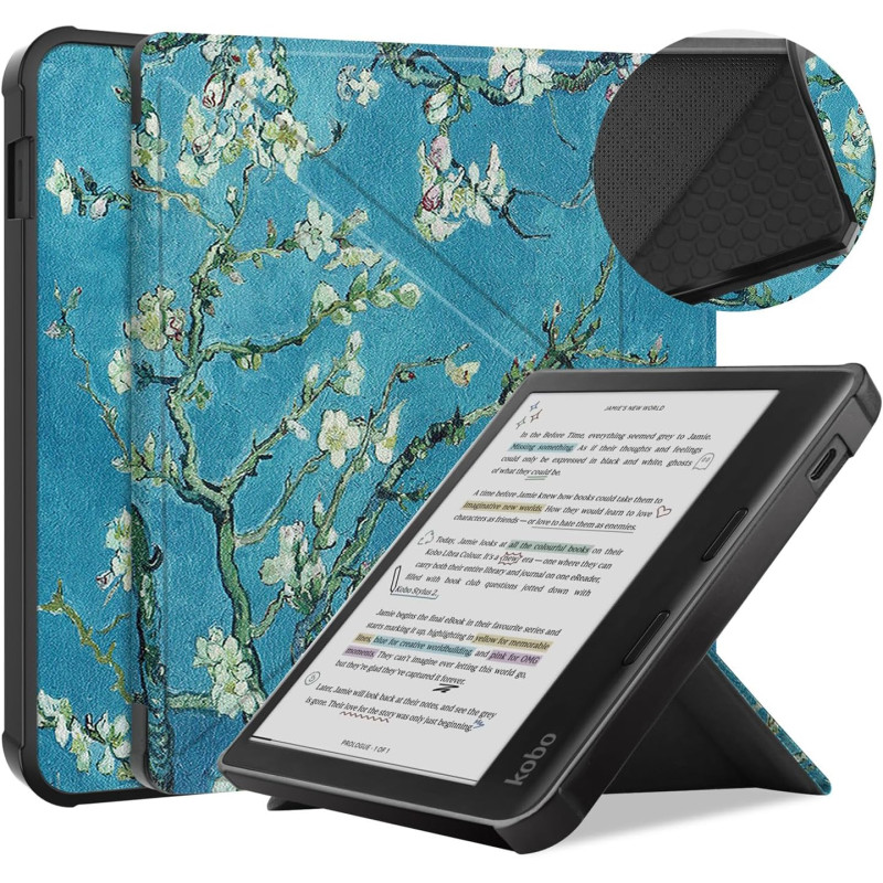 Antichoc Housse pour KOBO Libra Colour Coque - Étui KOBO Libra Colour 7" Liseuse eBook Housse avec Support Pliant Housse Protect