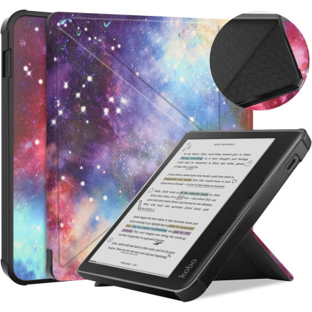 Antichoc Housse pour KOBO Libra Colour Coque - Étui KOBO Libra Colour 7" Liseuse eBook Housse avec Support Pliant Housse Protect