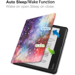 Antichoc Housse pour KOBO Libra Colour Coque - Étui KOBO Libra Colour 7" Liseuse eBook Housse avec Support Pliant Housse Protect