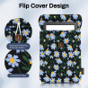 Dadanism 6-7 pouces liseuses housse sac avec broderie florale de marguerites pour 7" nouveau kindle paperblanc/colorsoft signatu