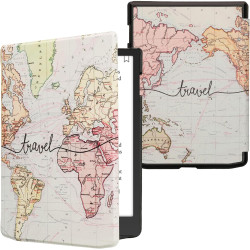 kwmobile Étui Compatible avec Pocketbook InkPad 4 / Color 3 / Color 2 Coque - Étui à Rabat magnétique Tablette eReader Similicui