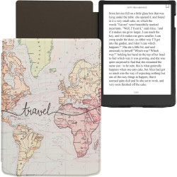 kwmobile Étui Compatible avec Pocketbook InkPad 4 / Color 3 / Color 2 Coque - Étui à Rabat magnétique Tablette eReader Similicui
