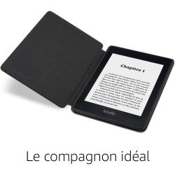 Étui amazon en cuir pour kindle paperblanc (10ème génération - modèle 2018), noir