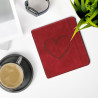 kwmobileÉtui Compatible avec Kobo Libra Colour Coque - Étui à Rabat magnétique tabletteeReader Similicuir - Rouge foncé