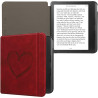 kwmobileÉtui Compatible avec Kobo Libra Colour Coque - Étui à Rabat magnétique tabletteeReader Similicuir - Rouge foncé