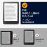 kwmobileÉtui Compatible avec Kobo Libra Colour Coque - Étui à Rabat magnétique tabletteeReader Similicuir - Rouge foncé