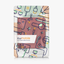 kwmobileÉtui Compatible avec Kobo Libra Colour Coque - Étui à Rabat magnétique tabletteeReader Similicuir - Rouge foncé