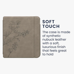 kwmobileÉtui Compatible avec Kobo Libra Colour Coque - Étui à Rabat magnétique tabletteeReader Similicuir - Gris