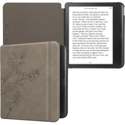 kwmobileÉtui Compatible avec Kobo Libra Colour Coque - Étui à Rabat magnétique tabletteeReader Similicuir - Gris