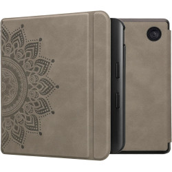 kwmobileÉtui Compatible avec Kobo Libra Colour Coque - Étui à Rabat magnétique tabletteeReader Similicuir - Gris