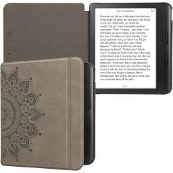 kwmobileÉtui Compatible avec Kobo Libra Colour Coque - Étui à Rabat magnétique tabletteeReader Similicuir - Gris