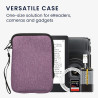 kwmobile Étui Compatible avec 6" eReader Étui - Coque de Protection pour Liseuse Électronique eReader en Tissu 17 x 12 x 2 cm - 