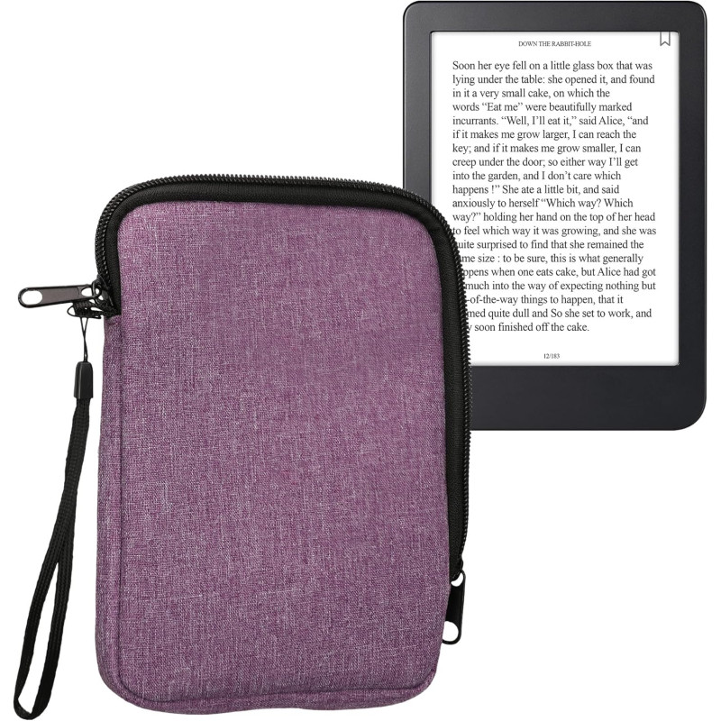 kwmobile Étui Compatible avec 6" eReader Étui - Coque de Protection pour Liseuse Électronique eReader en Tissu 17 x 12 x 2 cm - 