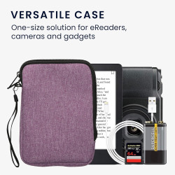 kwmobile Étui Compatible avec 6" eReader Étui - Coque de Protection pour Liseuse Électronique eReader en Tissu 17 x 12 x 2 cm - 