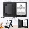 Housse eReader 6 pouces 2024/2022, étui en cuir PU premium avec fonction automatique de veille/réveil, poignée pliable, support 
