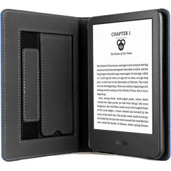 Housse eReader 6 pouces 2024/2022, étui en cuir PU premium avec fonction automatique de veille/réveil, poignée pliable, support 