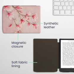 kwmobile Étui Compatible avec Pocketbook InkPad 4 / Color 3 / Color 2 Coque - Étui à Rabat magnétique Tablette eReader Similicui