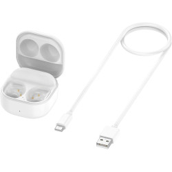 Coque de Chargement de Rechange pour Casque Samsung Galaxy Buds FE SM-R400, Blanc, sans écouteurs