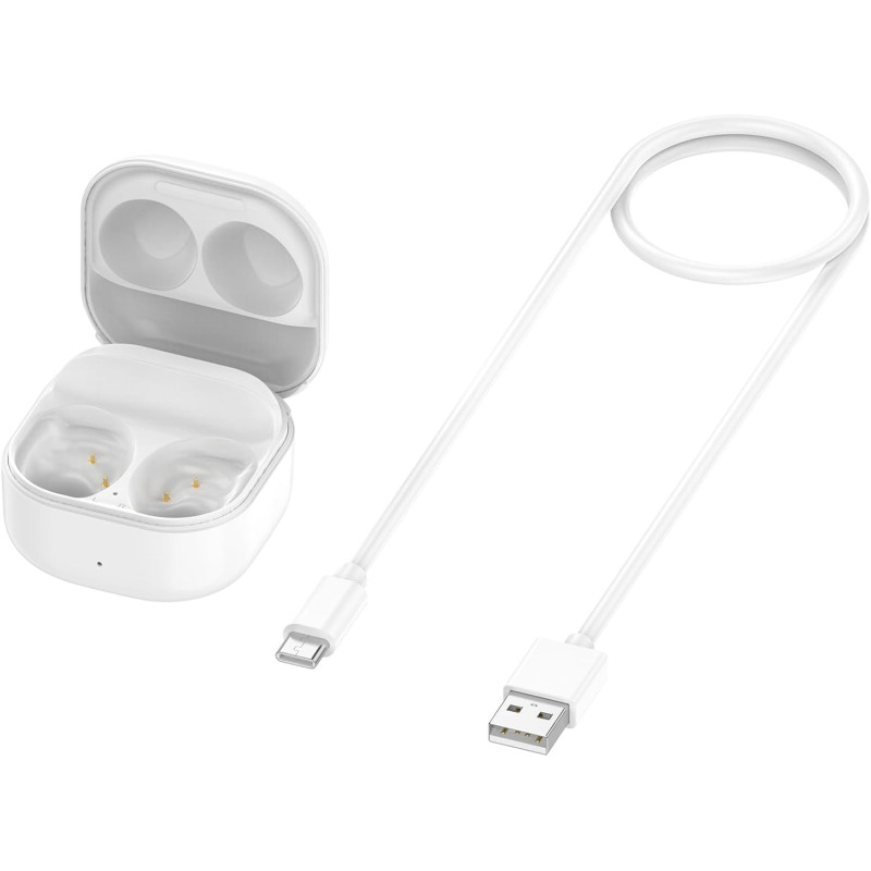 Coque de Chargement de Rechange pour Casque Samsung Galaxy Buds FE SM-R400, Blanc, sans écouteurs