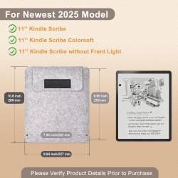 Caweet Étui de protection pour Kindle Scribe 11" - Compatible avec Colorsoft 1ère génération et 3ème génération version 2025 - C