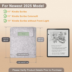Caweet Étui de protection pour Kindle Scribe 11 pouces - Compatible avec Colorsoft 1ère génération et 3ème génération version 20