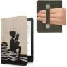 Kwmobile etui compatible avec kindle paperblanc 11e génération - étui à rabat magnétique tablette ereader similicuir avec sangle