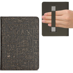 Kwmobile etui compatible avec kindle paperblanc 11e génération - étui à rabat magnétique tablette ereader similicuir avec sangle