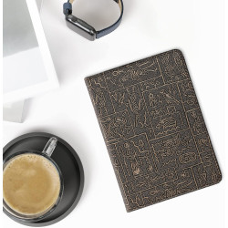 Kwmobile etui compatible avec kindle paperblanc 11e génération - étui à rabat magnétique tablette ereader similicuir avec sangle