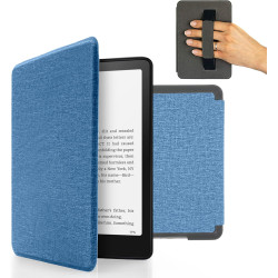 Mygadget housse pour kindle paperblanc 12e génération [ 2024 - sa569p - 7 pouces ] - etui nylon poignée élastique - flip case ti