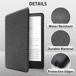 Mygadget housse pour kindle paperblanc 12e génération [ 2024 - sa569p - 7 pouces ] - etui nylon poignée élastique - flip case ti