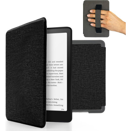 Mygadget housse pour kindle paperblanc 12e génération [ 2024 - sa569p - 7 pouces ] - etui nylon poignée élastique - flip case ti
