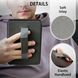 Mygadget housse pour kindle paperblanc 12e génération [ 2024 - sa569p - 7 pouces ] - etui nylon poignée élastique - flip case ti