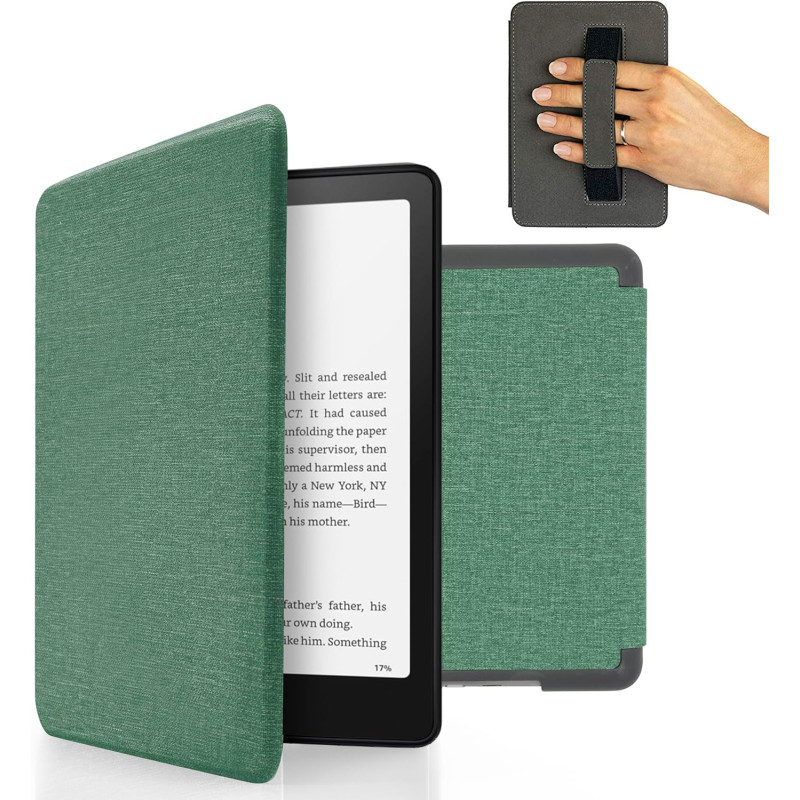 Mygadget housse pour kindle paperblanc 12e génération [ 2024 - sa569p - 7 pouces ] - etui nylon poignée élastique - flip case ti