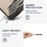 Kwmobile étui compatible avec amazon kindle paperblanc coque - étui à rabat magnétique tablette ereader similicuir - noir-beige