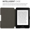 Kwmobile étui compatible avec amazon kindle paperblanc coque - étui à rabat magnétique tablette ereader similicuir - bleu-gris-n