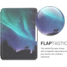 Kwmobile étui compatible avec amazon kindle paperblanc coque - étui à rabat magnétique tablette ereader similicuir - turquoise-b