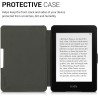 Kwmobile étui compatible avec amazon kindle paperblanc coque - étui à rabat magnétique tablette ereader similicuir - turquoise-b
