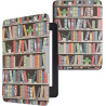 Kwmobile étui compatible avec amazon kindle paperblanc coque - étui à rabat magnétique tablette ereader similicuir - bleu-vert-f