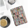 Kwmobile étui compatible avec amazon kindle paperblanc coque - étui à rabat magnétique tablette ereader similicuir - bleu-vert-f