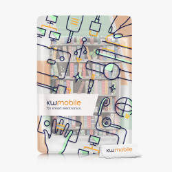 Kwmobile étui compatible avec amazon kindle paperblanc coque - étui à rabat magnétique tablette ereader similicuir - bleu-vert-f