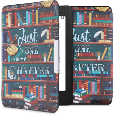 Kwmobile étui compatible avec amazon kindle paperblanc coque - étui à rabat magnétique tablette ereader similicuir - multicolore