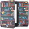 Kwmobile étui compatible avec amazon kindle paperblanc coque - étui à rabat magnétique tablette ereader similicuir - multicolore
