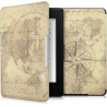 Kwmobile étui compatible avec amazon kindle paperblanc coque - étui à rabat magnétique tablette ereader similicuir - marron-marr