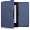 Kwmobile étui compatible avec amazon kindle paperblanc coque - étui à rabat magnétique tablette ereader similicuir - bleu foncé