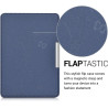 Kwmobile étui compatible avec amazon kindle paperblanc coque - étui à rabat magnétique tablette ereader similicuir - bleu foncé