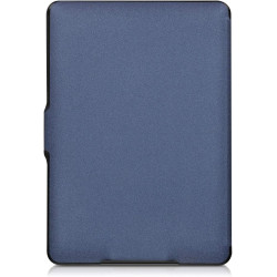 Kwmobile étui compatible avec amazon kindle paperblanc coque - étui à rabat magnétique tablette ereader similicuir - bleu foncé